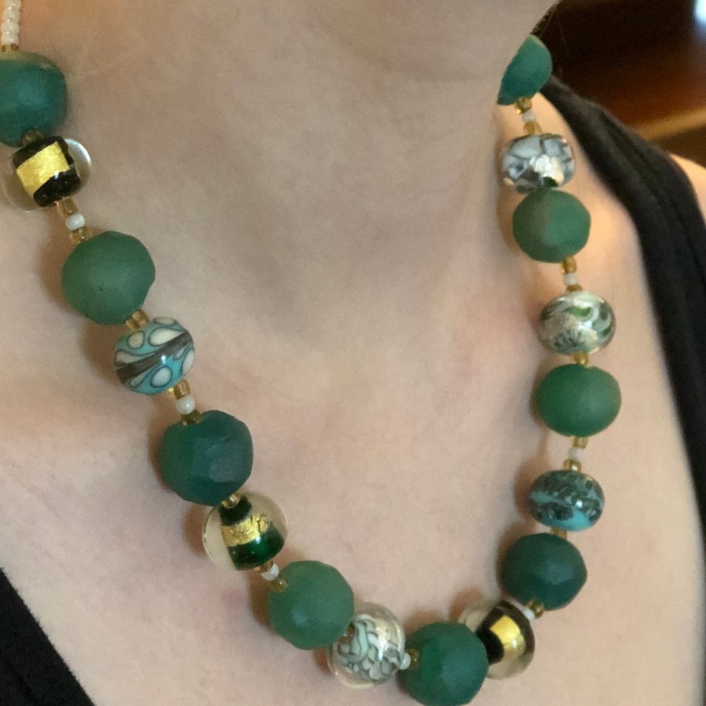Gorgeous hand blown necklace